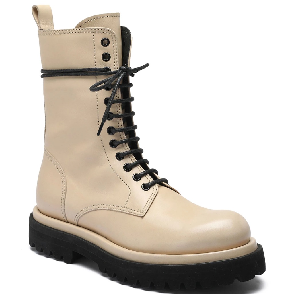 Bnib Officine Creative Wisal 018 Combat Boots Oat Milk Sz 40 $775- $650 Off!!